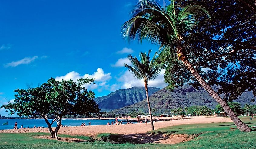 Pokai Beach Park, Pokai Bay, Waianae Coast, West Shore, Oahu, Hawaii, USA