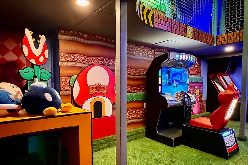 A corner of the games room in Epic Portal Mansion. Image credit: Bryan Dearsley