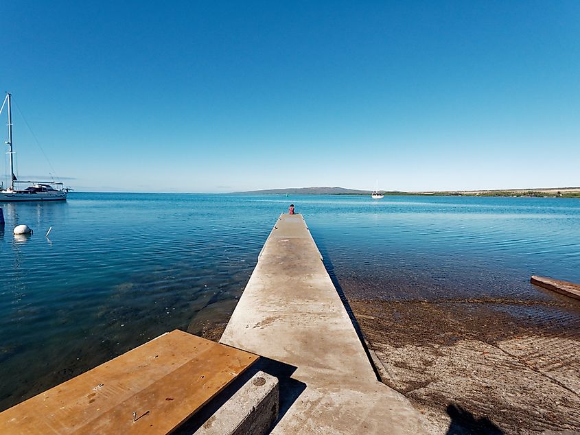 Boat ramp in Kaunakakai.