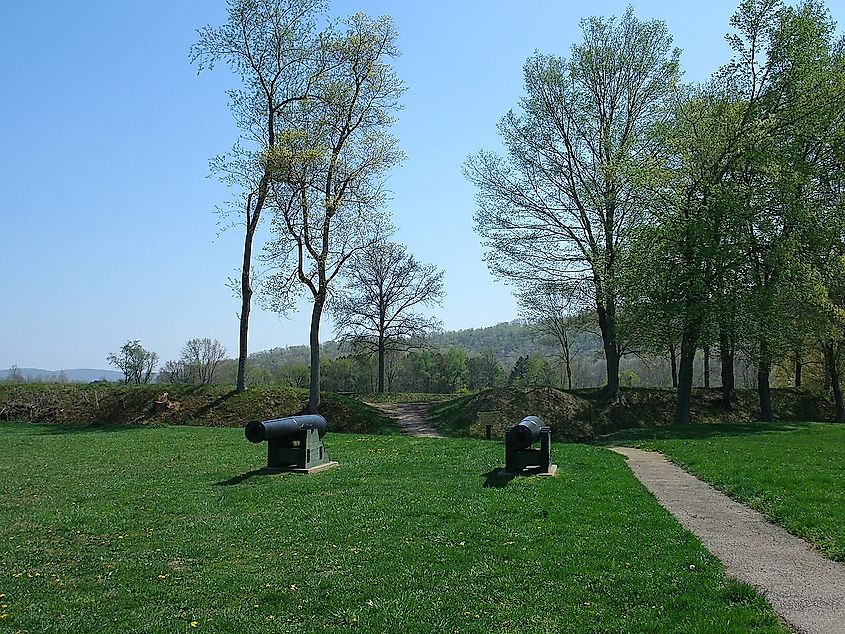 Fort Davidson historic site in Pilot Knob, Missouri.