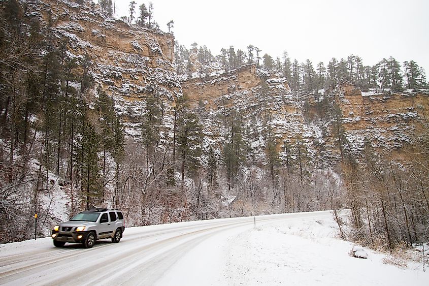 Spearfish Canyon During Snow Storm