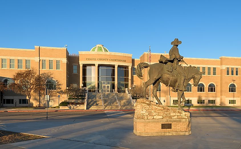 Chaves County Courthouse in downtown Roswell, New Mexico.