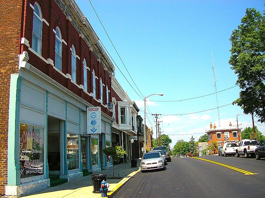 Downtown Owenton on the Elk Creek Winery Loop.