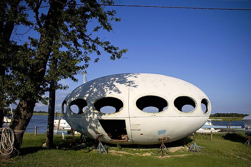 Futuro House in Greenwich, New Jersey.