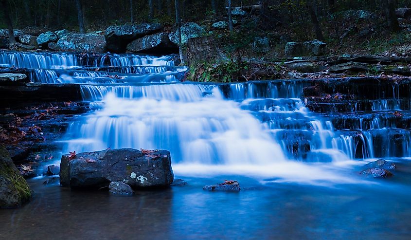 Waterfall on the Collins Creek Trail in Heber Springs, Arkansas