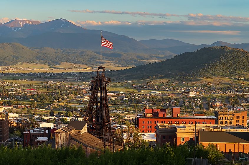 One of fourteen headframes, nicked named "gallows frames", dot the Butte, Montana skyline which mark the remnants of mines that made the area “The Richest Hill on Earth” in the early 1900's.