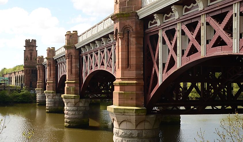 City Union Bridge crossing the River Clyde in Glasgow, Scotland, UK