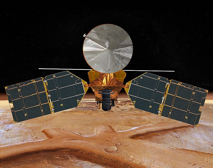 This artist's concept of NASA's Mars Reconnaissance Orbiter - NASA/JPL/Corby Waste