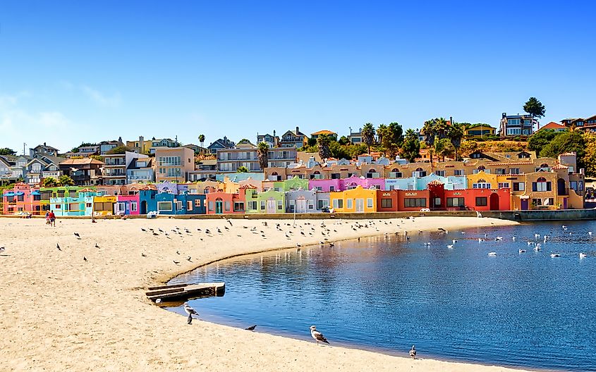 Colorful homes in Capitola.