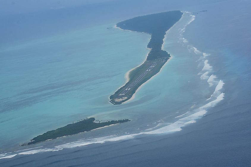 Agatti Island with an airport in Lakshadweep. 