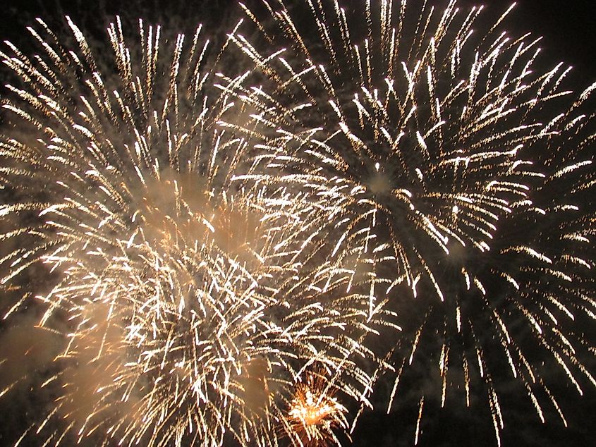 Firework Show in Seaside, Oregon.
