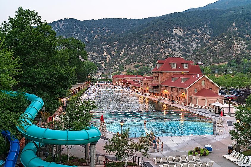 Glenwood Hot Springs Pool at Dusk