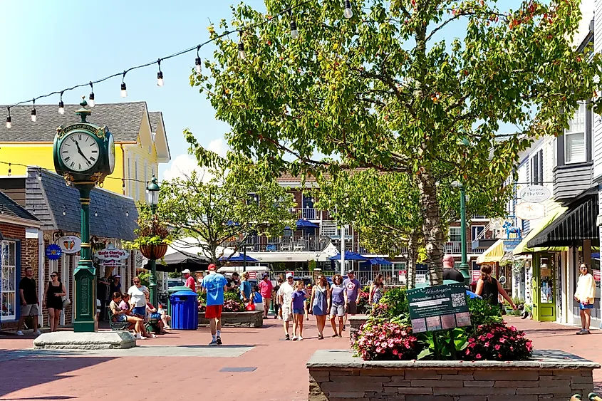 The landmark Washington Street Mall in Cape May, New Jersey.