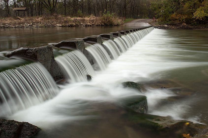 Pammel Park Waterfall in Winterset, Iowa