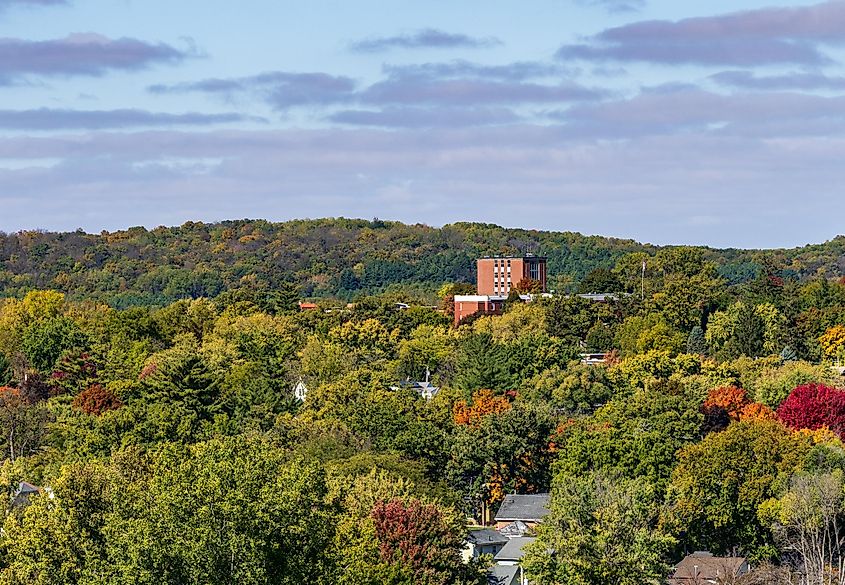 Decorah, Iowa, in fall.