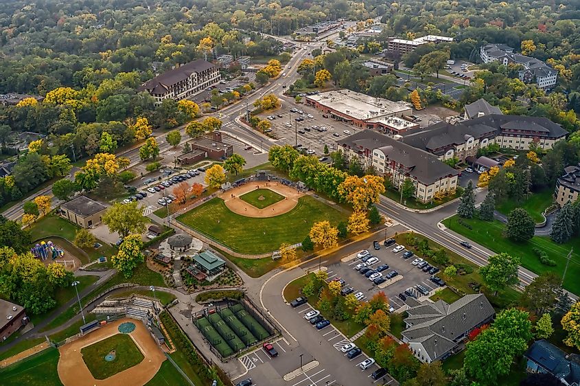 Aerial view of Minnetonka, Minnesota.