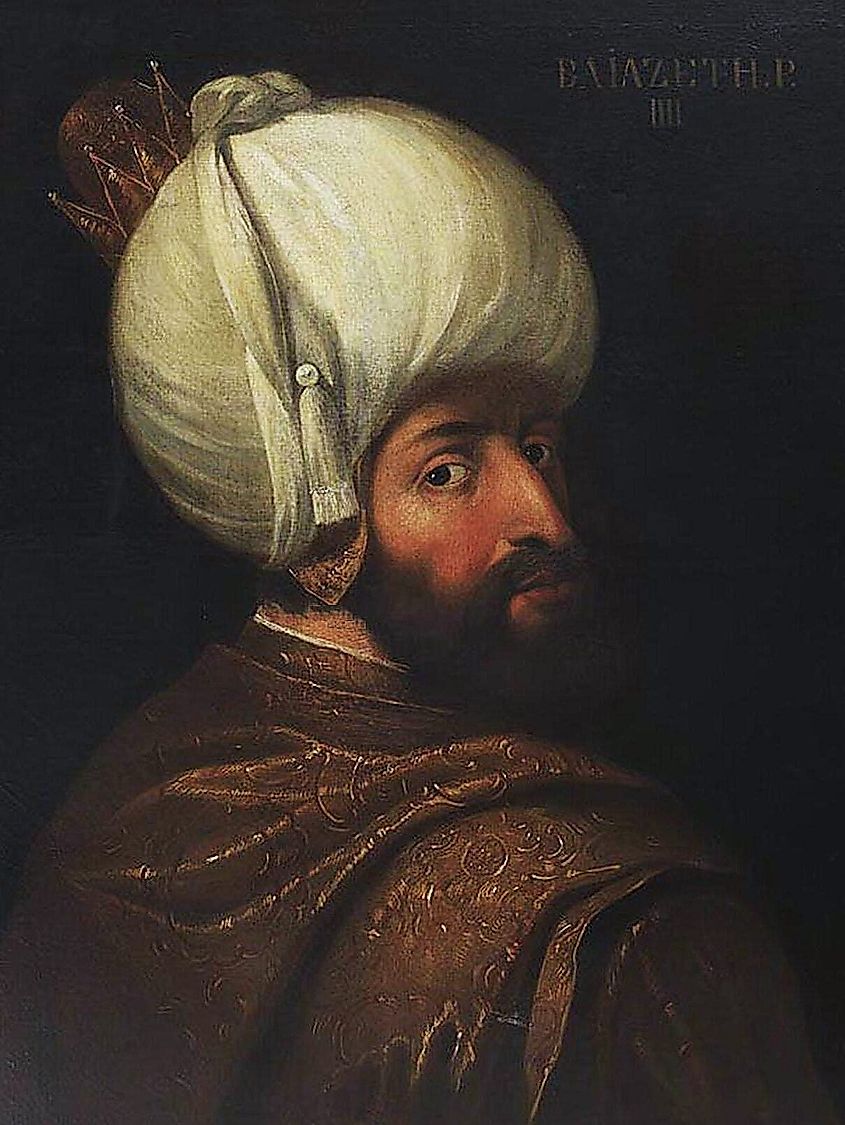 Bayezid I painted in the 16th century. 