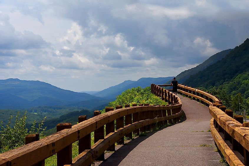 James Walker Robinson Memorial Scenic Overlook is located outside of Norton, Virginia.