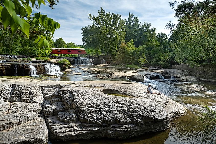 The stunning Cataract Falls in Indiana