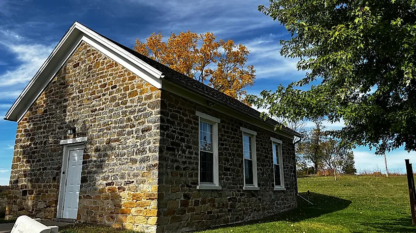 Old church at Wildcat Den State Park Muscatine, Iowa.
