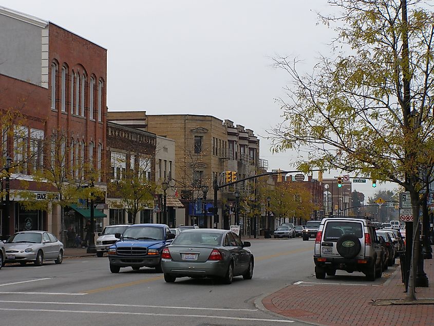 Erie Street in the Willoughby Historic District