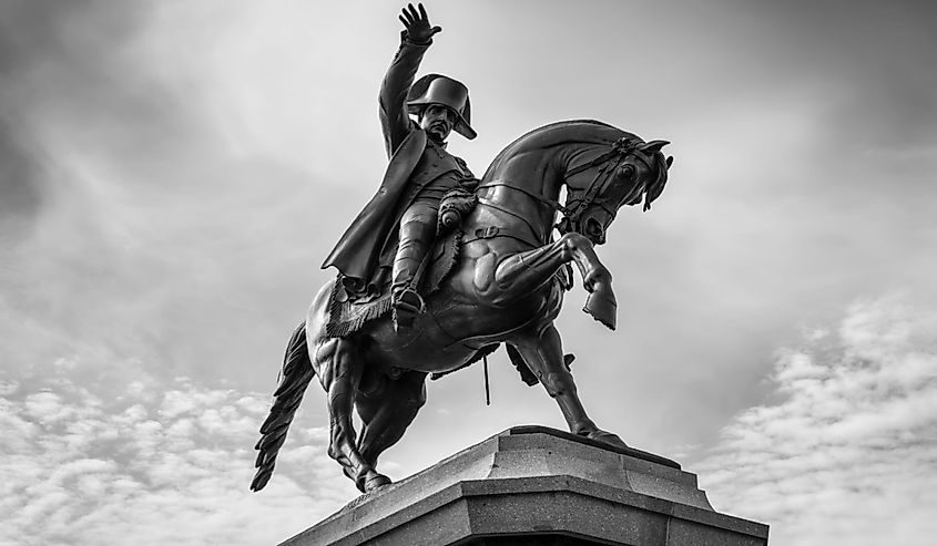 Napoleon statue on Horseback