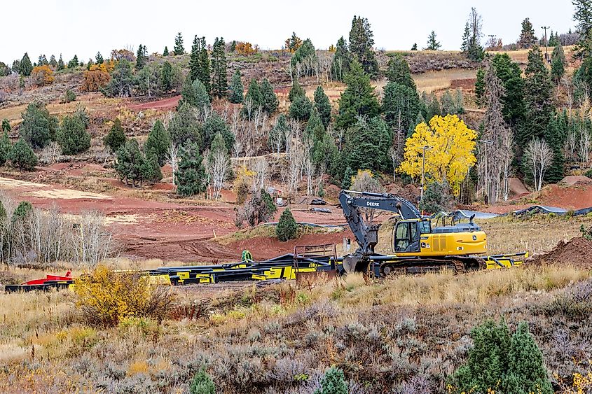Deforestation at a construction site in Park City (Editorial credit: Wirestock Creators / Shutterstock.com)