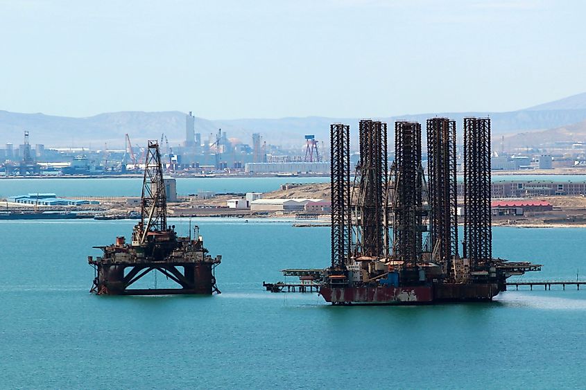 Oil platform in Baku