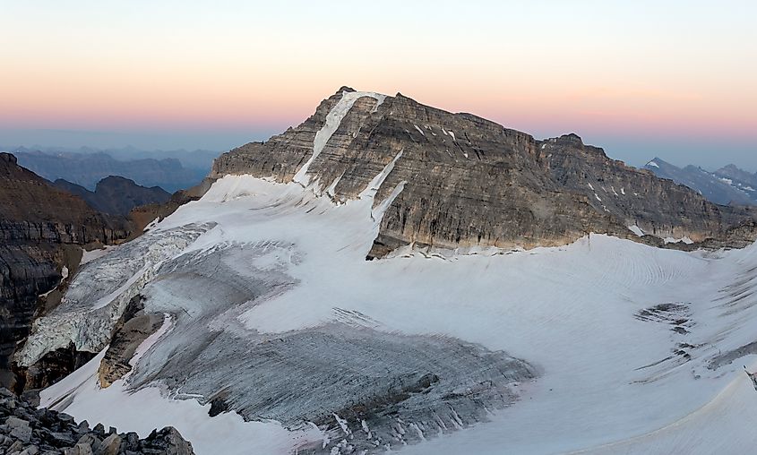 Fay Glacier and Fay Mountain located in the Valley of the Ten Peaks, Banff National Park, Alberta