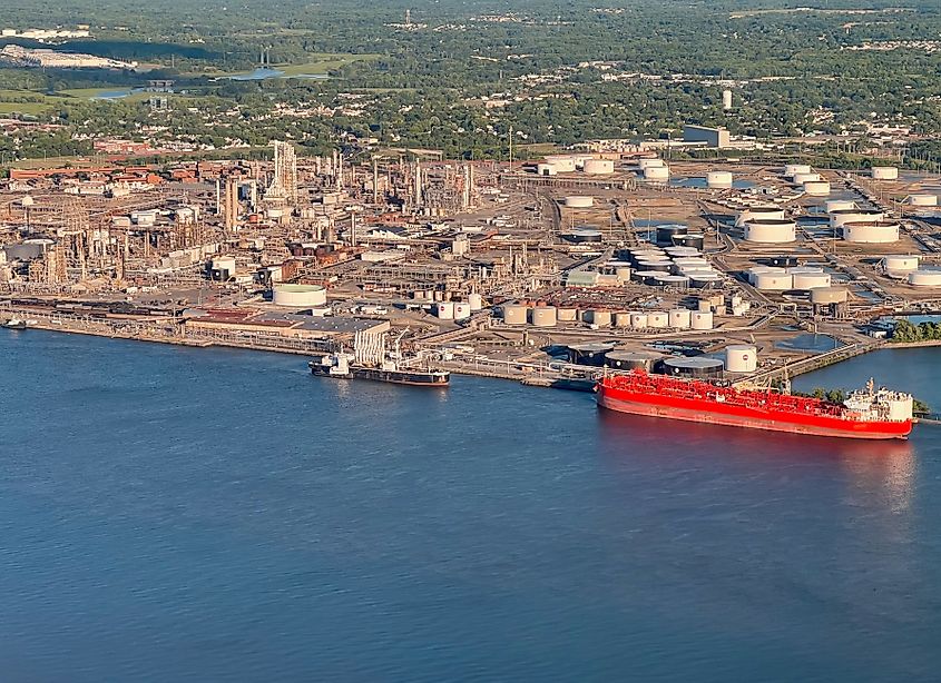 The port at Paulsboro in New Jersey.