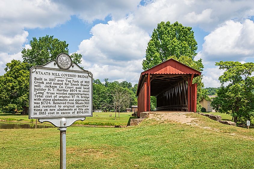  A historical bridge in Ripley, West Virginia. Editorial credit: JNix / Shutterstock.com