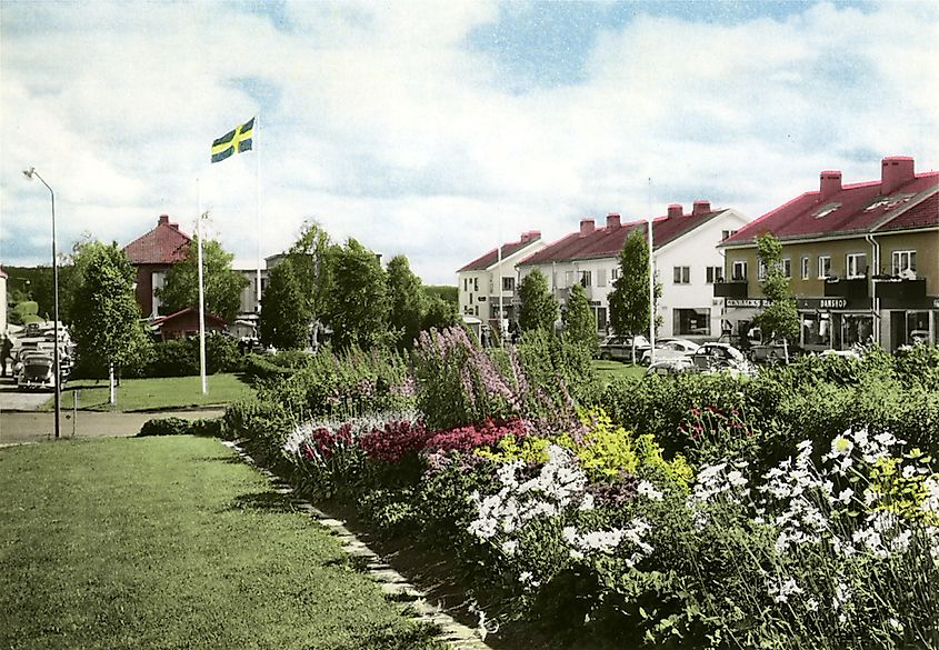 Part of the upper square in Åsele, Lappland, Sweden. Swedish National Heritage Board from Sweden, Public domain, via Wikimedia Commons