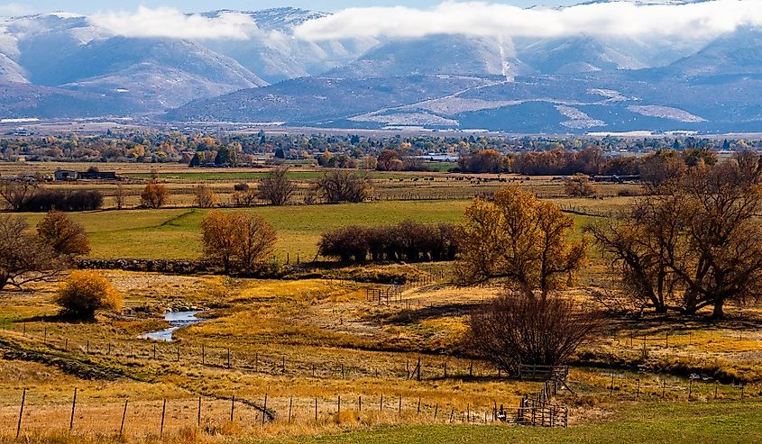 Drone image of Mt. Pleasant, Utah