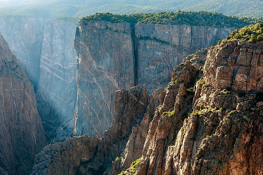 Cliff views at Black Canyon of the Gunnison National Park