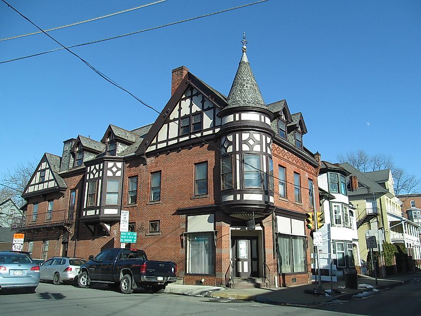 Street view in Bangor, Pennsylvania.