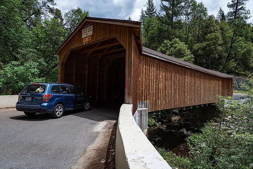 Oregon Creek Covered Bridge, Murphys, California.