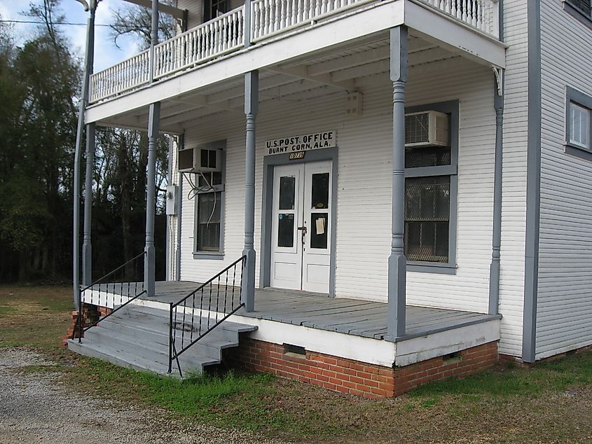 The historic Old Lowrey Store & Post Office in Burnt Corn, Alabama
