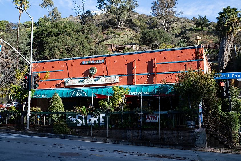 The Canyon County Store on Laurel Canyon Road near Los Angeles, California.