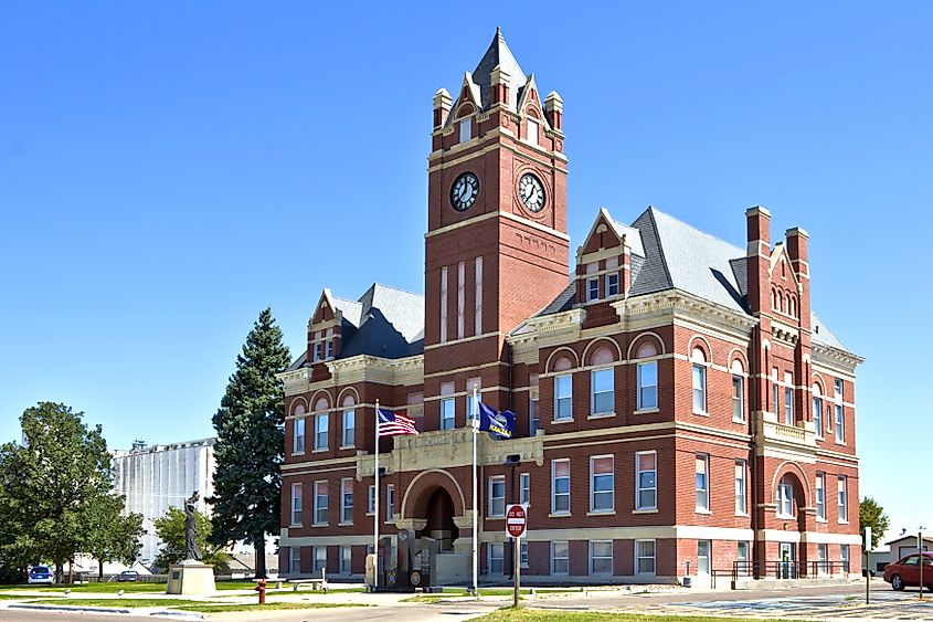 The Romanesque style Thomas County Courthouse in Colby, Kansas
