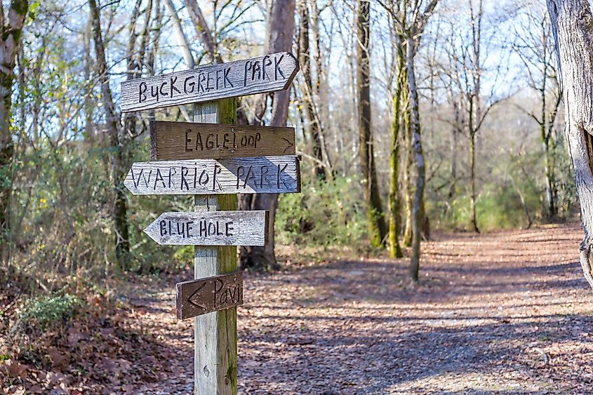 Trails in Alabaster, Alabama, for outdoor lovers