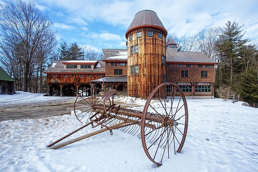 Barns at Stonewall Farms learning center in Keene, New Hampshire