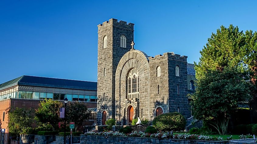 Saint Mary Church located at Greenwich Avenue in Greenwich, Connecticut