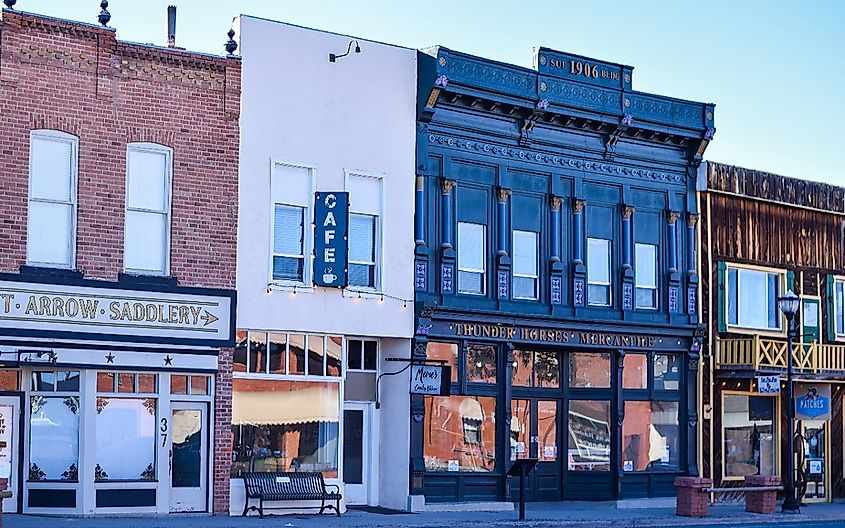 Shops in downtown historic Panguitch, Utah.