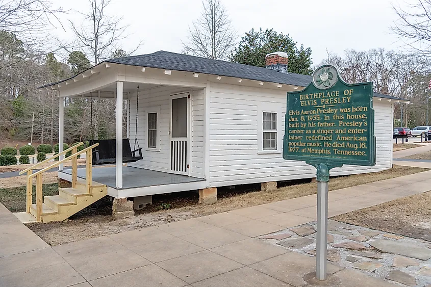 Elvis Presley Birthplace Museum in Tupelo, Mississippi