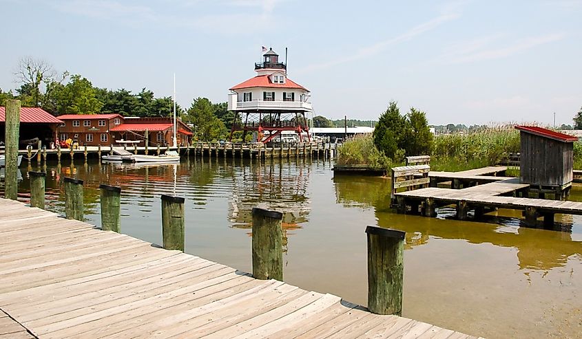 Calvert Marine Museum lighthouse, Solomons, Maryland.