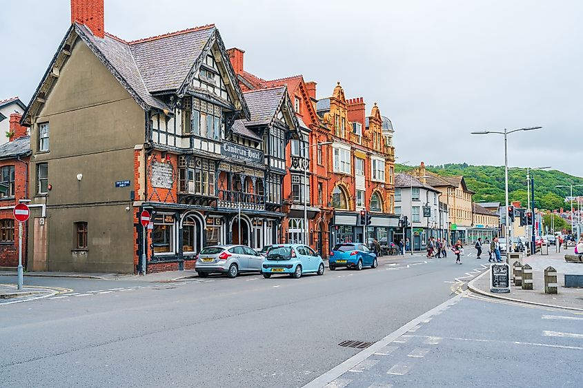 Street view in Aberystwyth, Wales