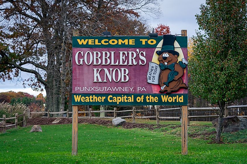 Welcome sign in Punxsutawney, Pennsylvania