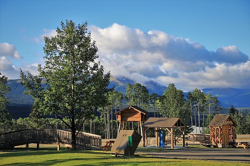 Views from grand Cache Visitor Center.