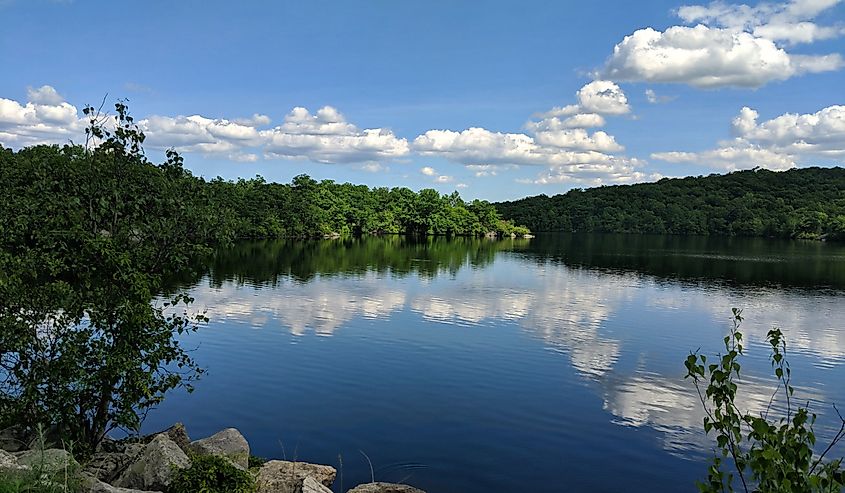 Ramapo Lake view in Ramapo Mountain State Forest