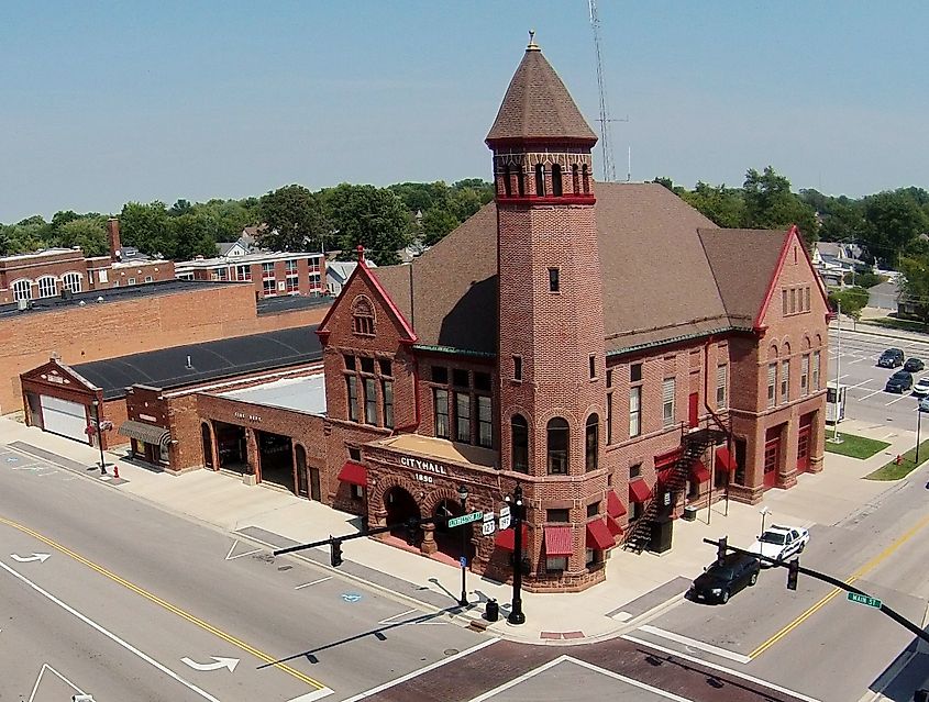 The City Hall in Celina, Ohio. On the corner of Main and Livingston Street.